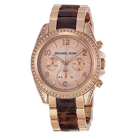 michael kors watch blue rose gold|rose gold mk watch cheap.